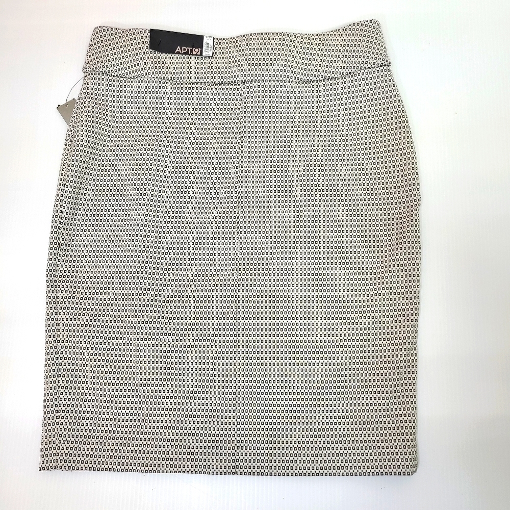 Apt. 9 Black Stretch Pull On Pencil Skirt womens